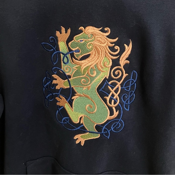 GAP Blue Sweatshirt w/added Celtic Lion Design OOAK - Picture 2 of 7